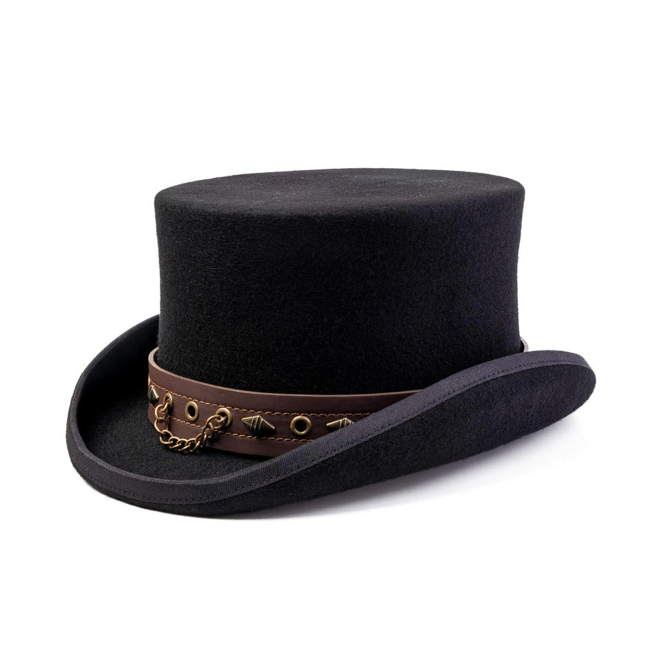 Top Quality Hat 2023 Top Hats for Men Wool Felt Low Short Top Hat