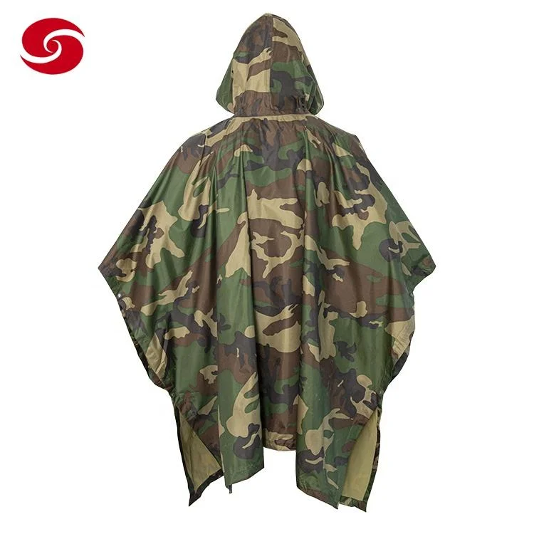 Wholesale Army Poncho Camo Raincoat Cheap Poncho in Stock