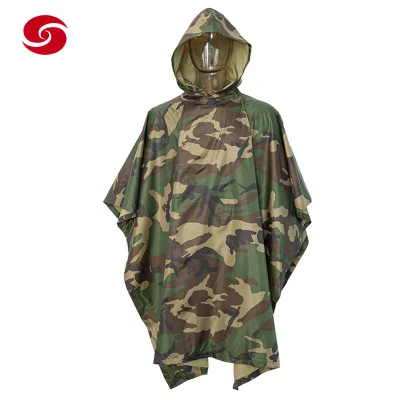 Poncho de l'armée en gros, imperméable camouflage, bon marché, en stock