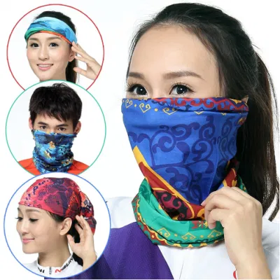 Écharpe de cou de pêche en microfibre de Polyester multifonctionnelle imprimée personnalisée par Sublimation, Bandanas de motard sans couture