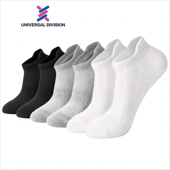 Commerce de gros de coton pour hommes et femmes chaussettes de course de sport